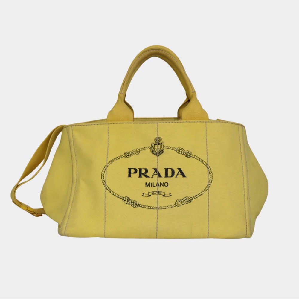 Prada Large Canapa Tote Bag